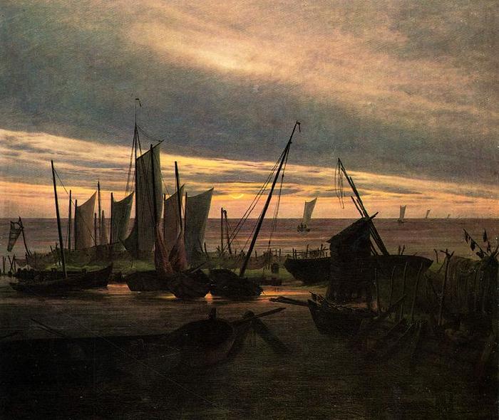  Schiffe im Hafen am Abend